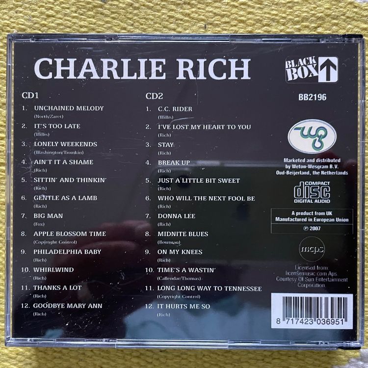 CHARLIE RICH-2CD BEST OF/C.C.RIDER (Gebraucht) in Rorschacherberg für ...