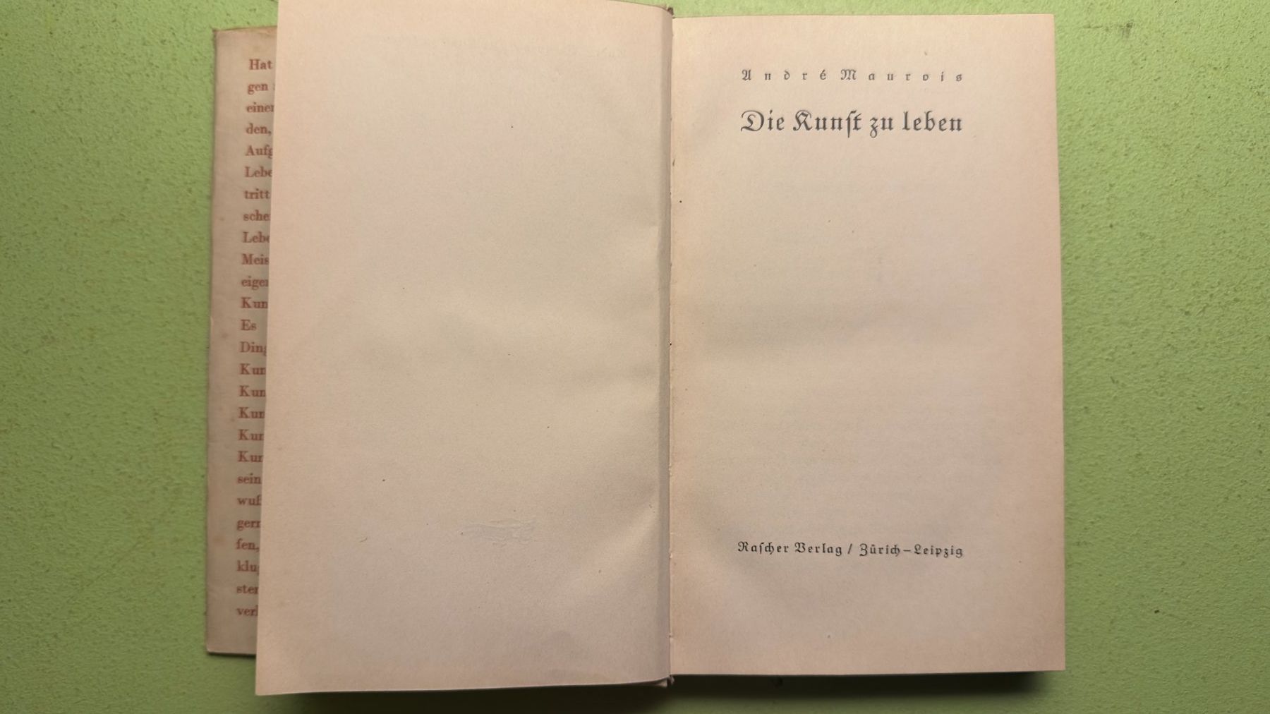 Libri: André Maurois: Die Kunst zu leben – Usato da Zürich venduto da allp 2