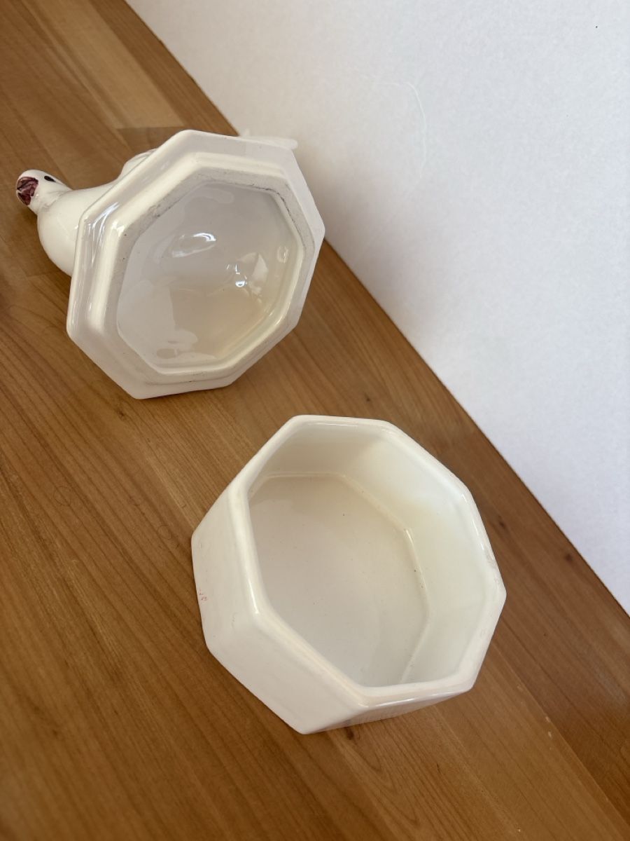Tutte le decorazioni: Keramik Dose mit weisser Taube – Usato da Rümlang venduto da euqinom16 4