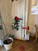 Lampe sur pied rouge vintage 70’S - 80’S
