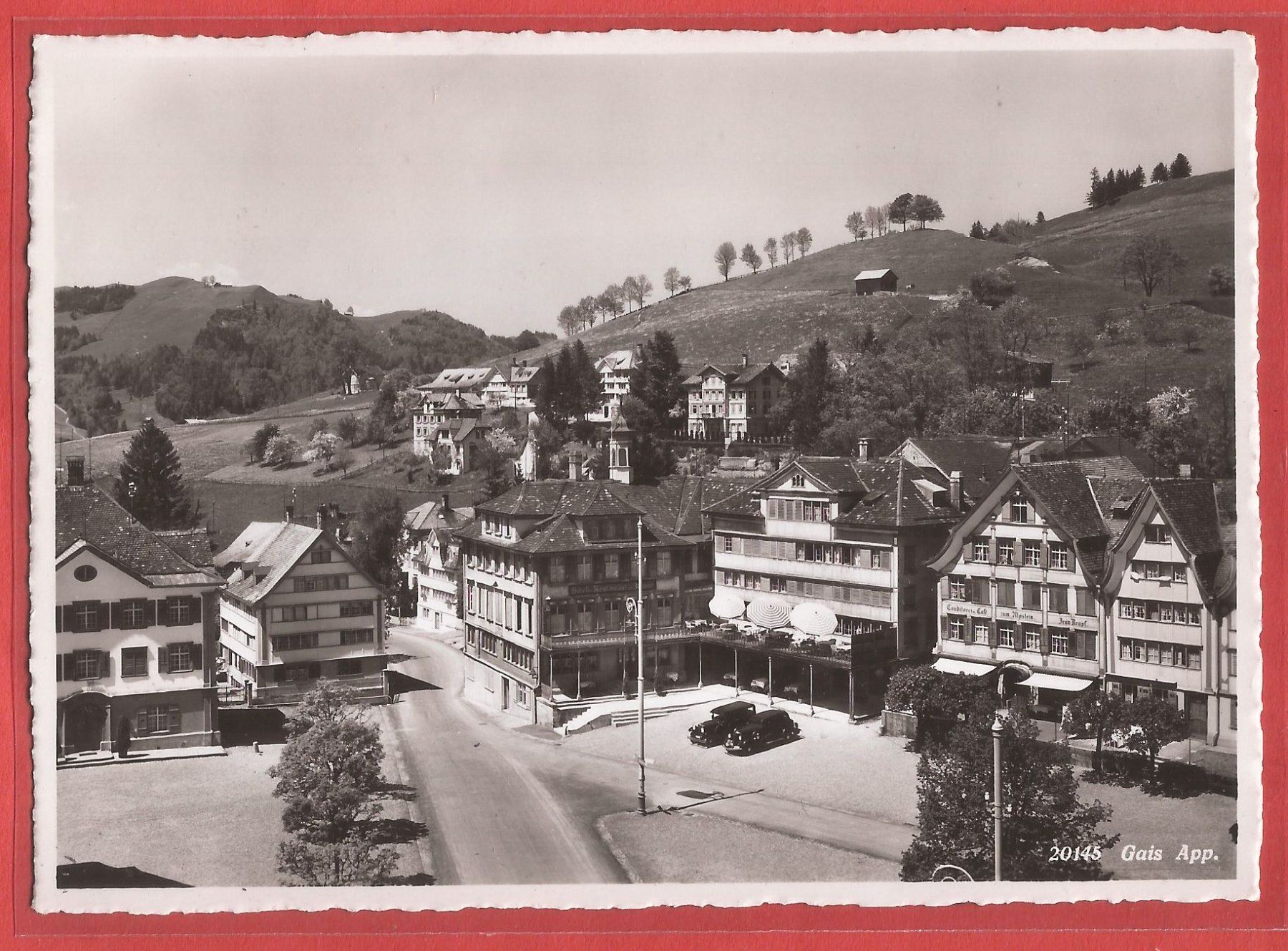 Cartoline postali: Gais - Dorfplatz mit Oldtimer - 1939 – Usato da Fislisbach venduto da Porano