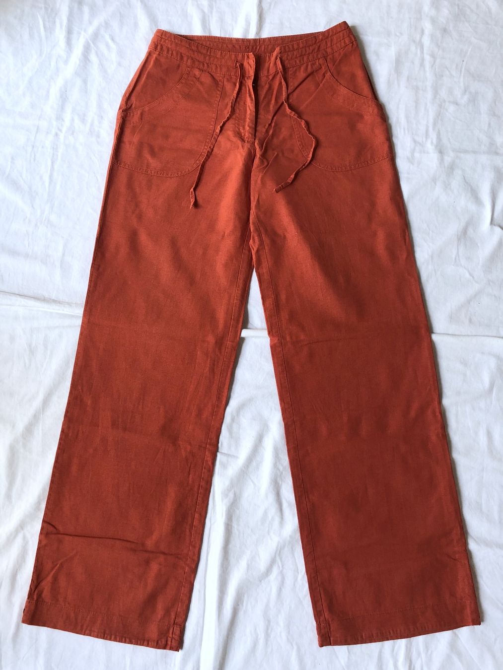 H&M Pantaloni: H&M Leinenhose, orange, Gr. 34 – Usato da Basel venduto da Solaia28