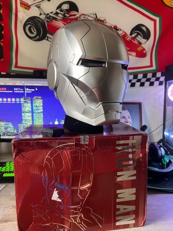 Iron Man Mk2 Helm 1:1 Grösse, Sprachgesteuert,Ferngest,Touch