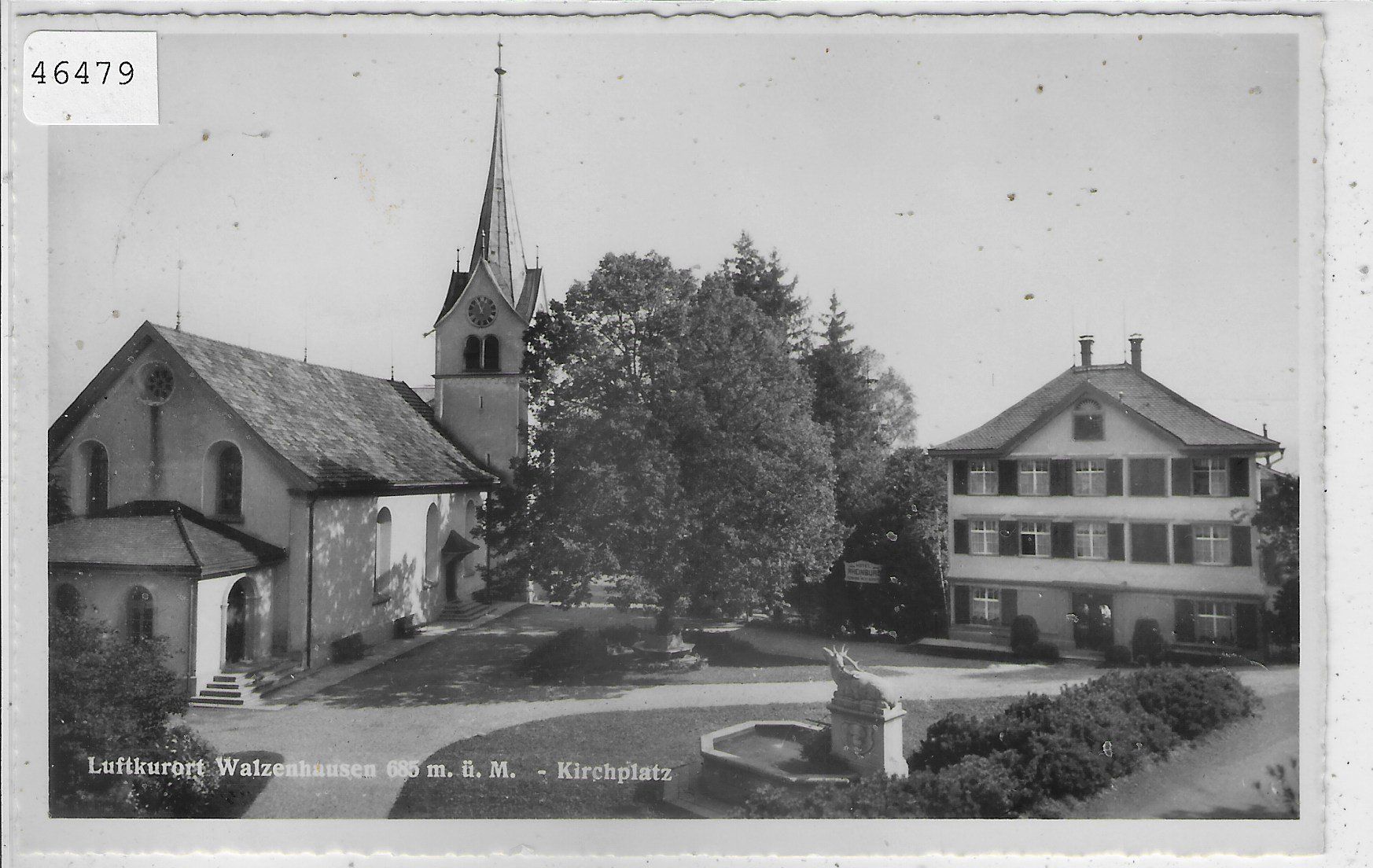 Ansichtskarten: Luftkurort Walzenhausen - Kirchplatz – Gebraucht aus Ettingen von Kartenplanet