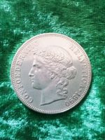CH 5 Franken/ Francs /Franchi 1890 VZ+, SUP +, QSPL