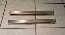2 x square stainless steel swivel towel rails