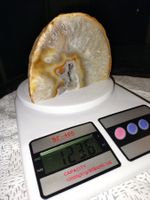 Demi-géode d'agate polie d'un poids 1235 grammes