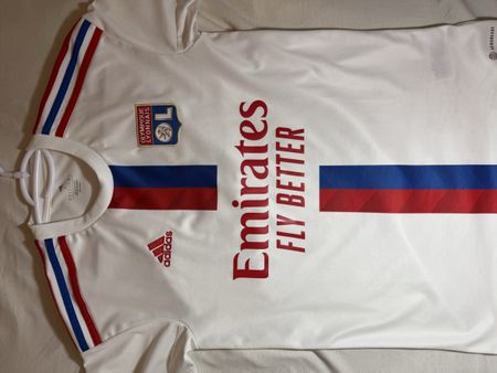 Maillot Olympique Lyonnais Adidas blanc homme taille S