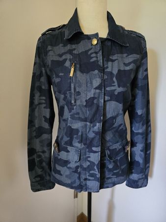 River Woods Camouflage Military Jacke 36 – Blau Baumwolle