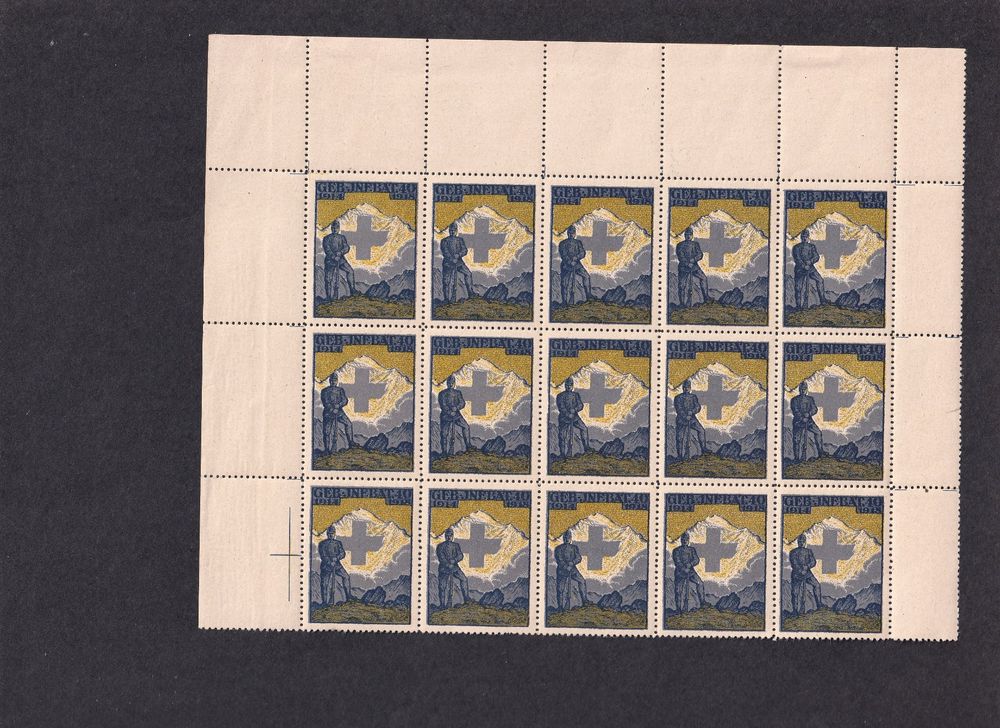Tutti i francobolli: Geb.Jnf.Bat.40 (Geb.Inf.Reg.18): Nr. 161, Bogenteil – Nuovo (secondo la descrizione) da Birsfelden venduto da Sakurajima