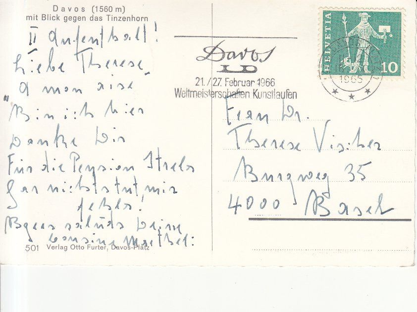 Ansichtskarten: Davos 1965 – Gebraucht aus Bürglen TG von StampGraf 1