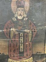 Peinture religieuse ancienne - rare et unique! Huile toile