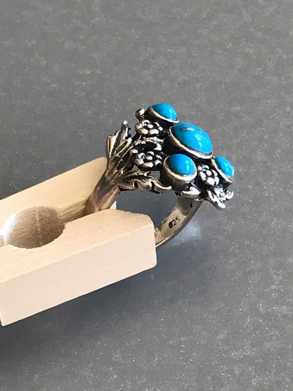 Ringe: XXL Ring EMAILLE Email Türkis Rg51 – Gebraucht aus Basel von gretchen03 6