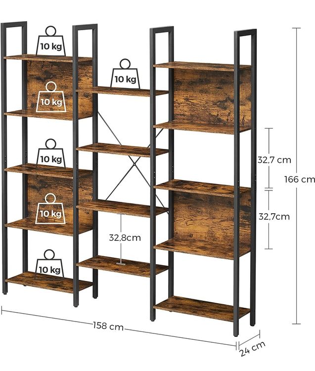 Bücherregal, Leiterregal, 14 Ablagen, Metallgestell | Kaufen Auf Ricardo