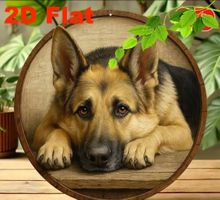Metallschild Schäferhund Rund 20cm Durchmesser