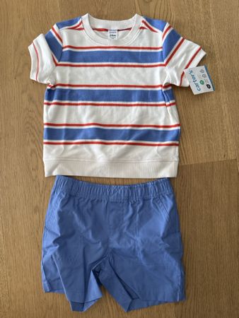 Carter's Set T-Shirt und Shorts blau gestreift Gr. 24m