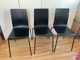 3x Stühle IKEA MARTIN, schwarz, guter Zustand