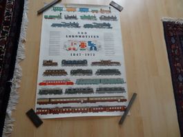älteres SBB Plakat  Lokomativen beidseitig bedruckt