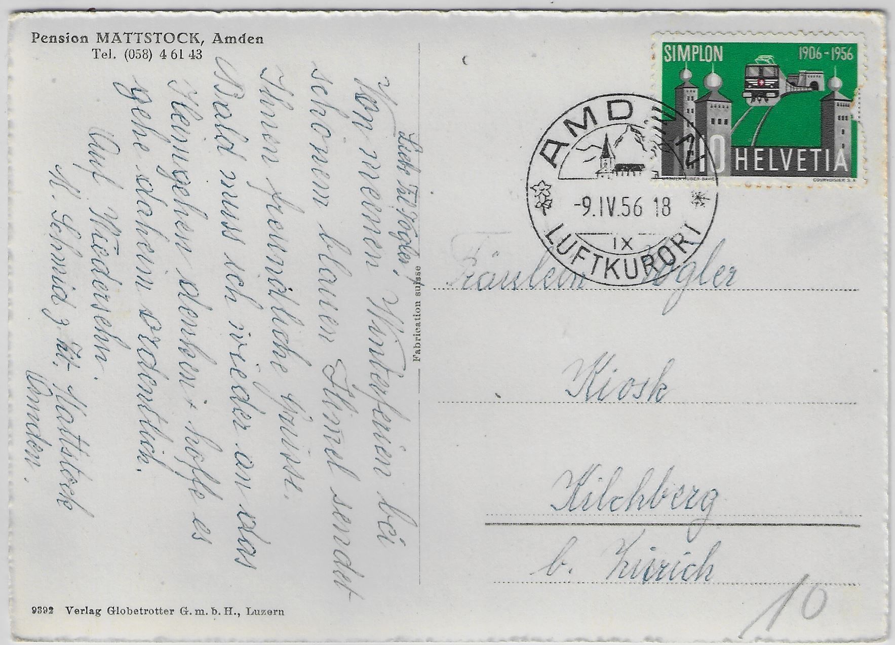 Cartoline postali: Pension Mattstock - Amden – Antico da Ettingen venduto da Kartenplanet 1