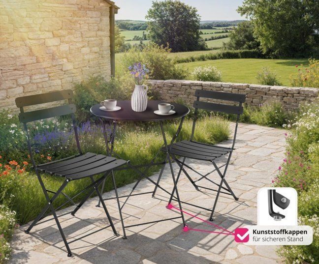 Set de table et chaises: Gartenmöbel Bistro Set Klapptisch mit 2 Stühlen VALENTIN – Neuf avec emballage d'origine à Lachen SZ par sw3zzy 8