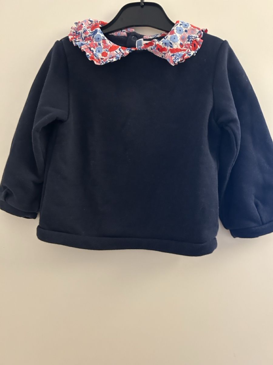 Jacadi Maglioni & Felpe: Dunkelblauer Mädchen Pullover mit Blumenkragen, Gr.96 Jacadi – Nuovo (secondo la descrizione) da Luzern venduto da iri_5pg9