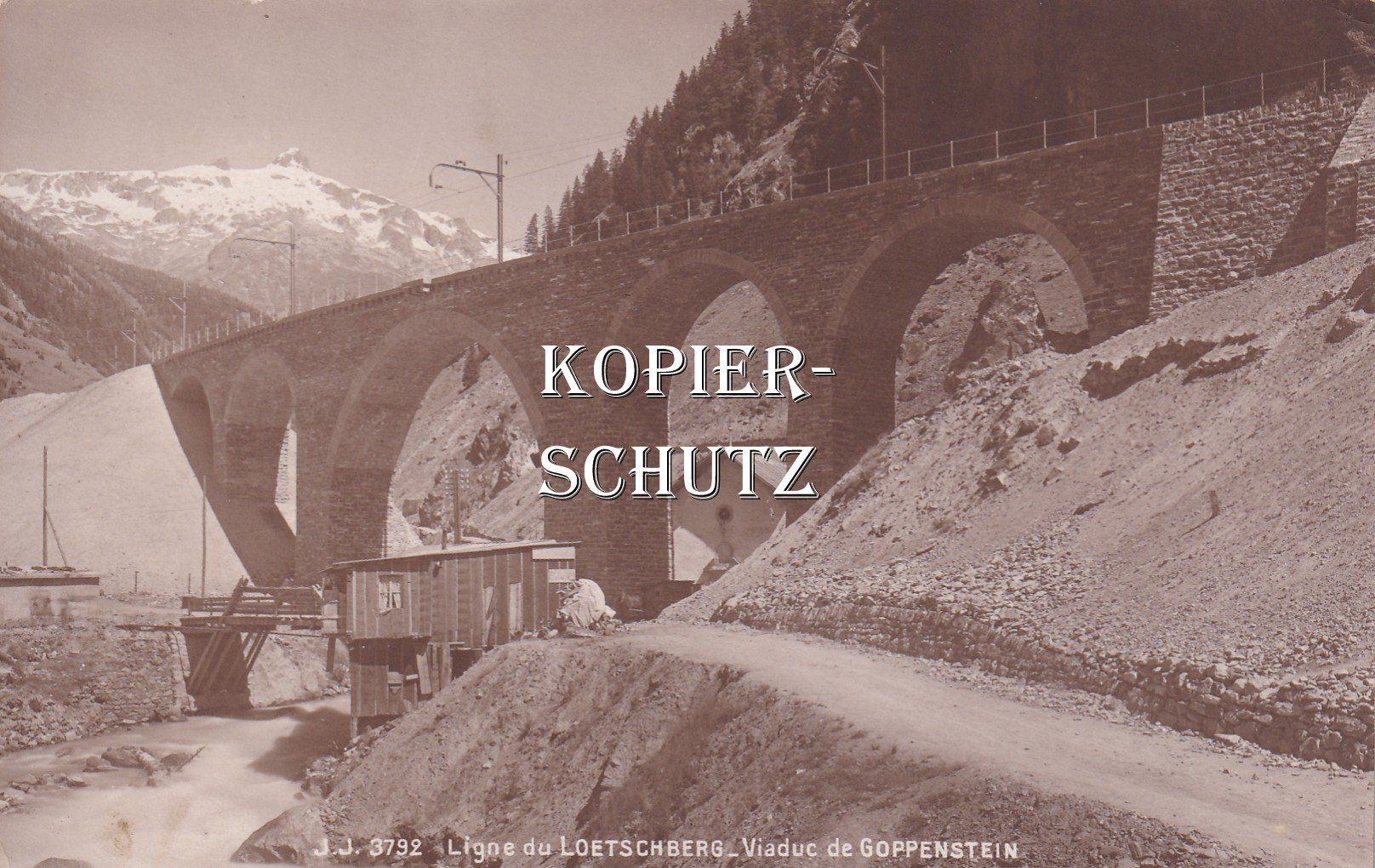 Cartoline postali: Goppenstein - Viadukt der Lötschberg-Bahn /bc – Usato da Hombrechtikon venduto da Rudolf07