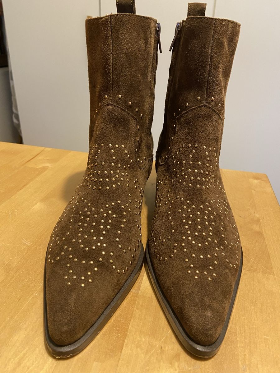 Scarpe da donna: Braune Wildleder Stiefeletten – Usato da Binningen venduto da Dodo21 1