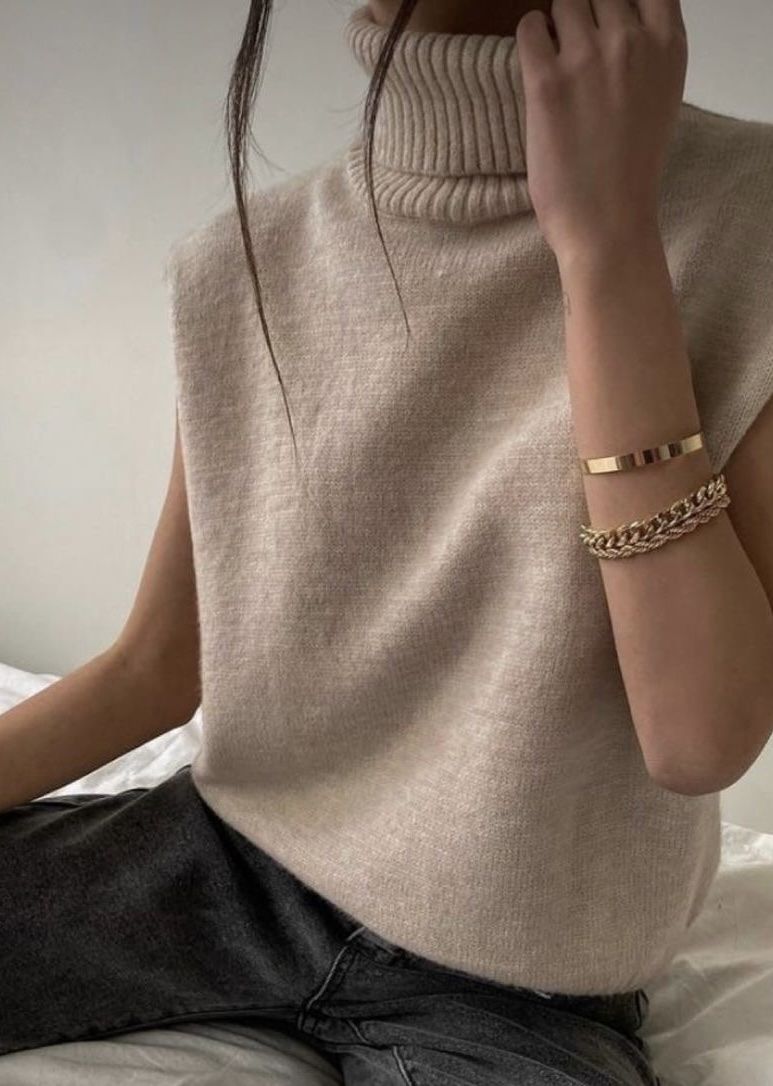 Zara Top: Top col roulé Zara beige L – Usato da St-Aubin FR venduto da claramathi 3