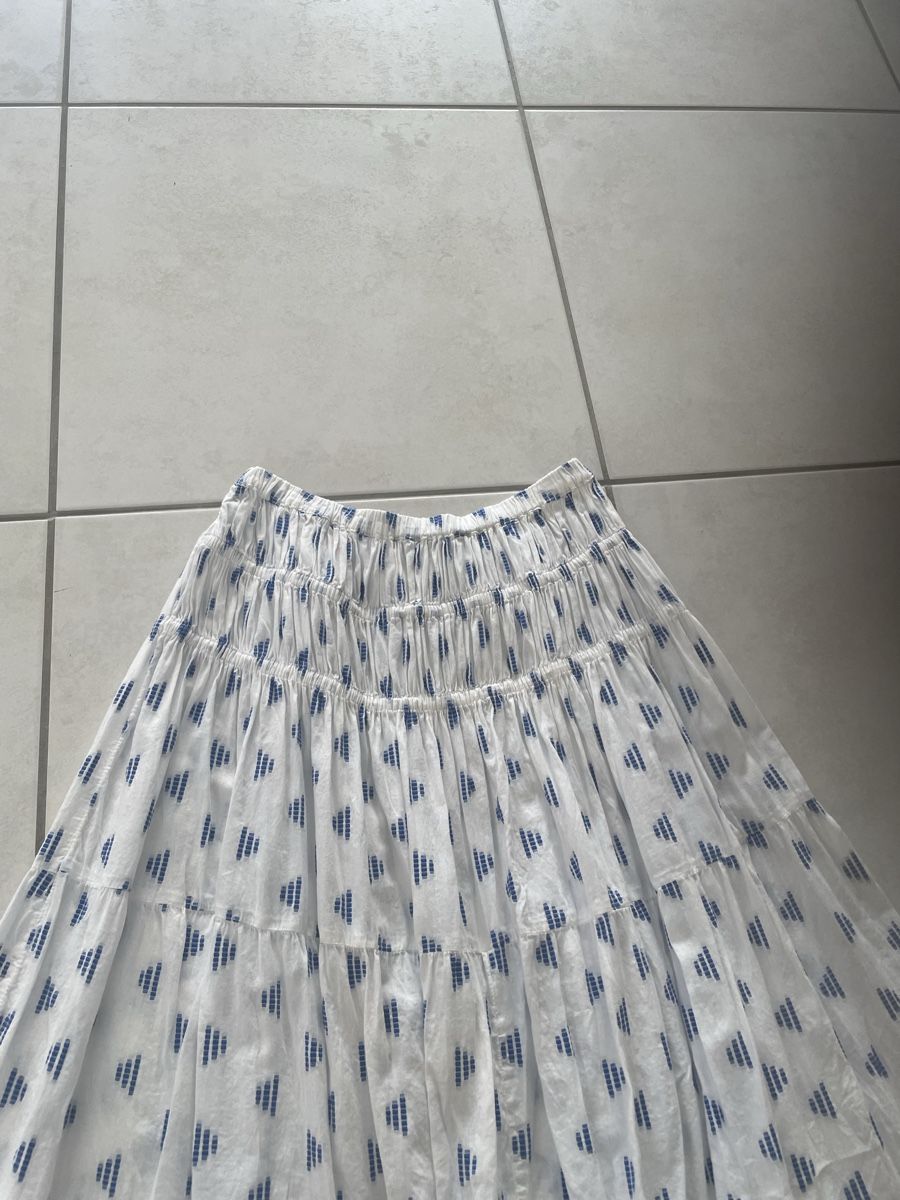 H&M Gonne: Rock lang weiss blau. Grösse M – Usato da Dübendorf venduto da jlu_r7hz 3
