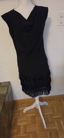 Ana Alcazar Kleid schwarz Fransen Grösse 36 guter Zustand