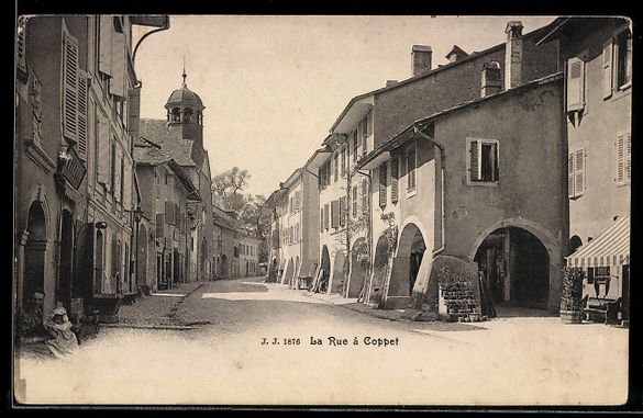 Cartoline postali: AK Coppet, Une Rue – Usato da Berlin venduto da bartko-reher