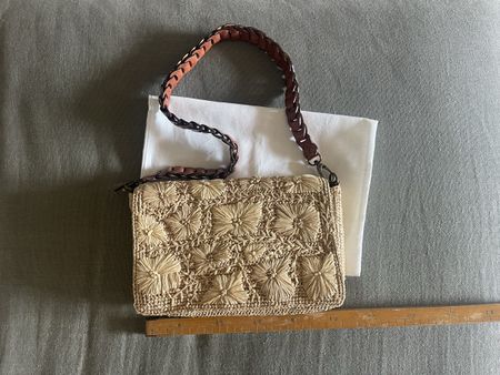 Ibeliv Basttasche mit Blumen neu