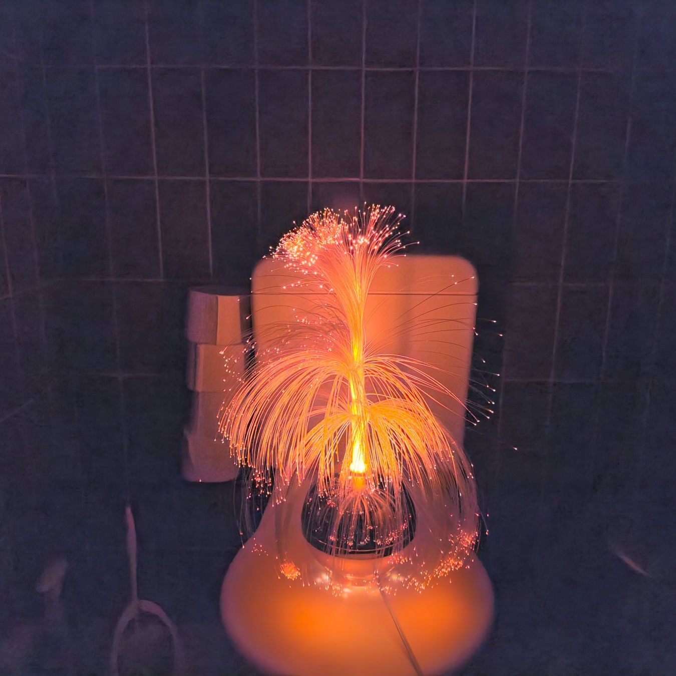 Lampade: 1985 Glasfaser Table Lamp,  Lampe Drehlampe mit Farbänderung – Usato da Nottwil venduto da Wondewa-Shop 6
