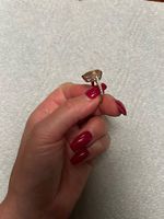 Ring Swarovski rosa Stein tropfenform 52