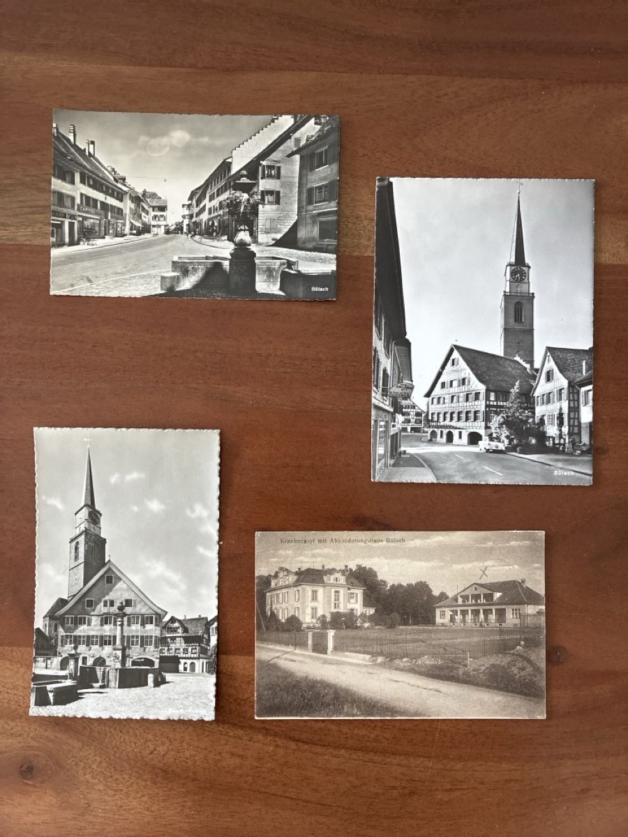 Ansichtskarten: 8 Ansichtskarten Schweiz von Bülach ZH – Gebraucht aus Oftringen von Cla.vD.74 2