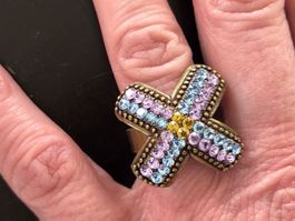 FINGERRING FARBIG