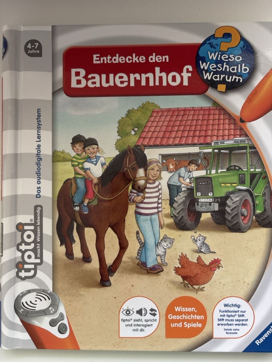 Ravensburger Giocattoli: Tiptoi Stift, 3 Bücher & USB Ladekabel – Usato da Farnern venduto da Zwerg-Nase 1