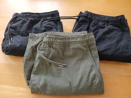 3x Cargoshorts in Regular Fit Grösse L: 2xschwarz, 1xkhaki