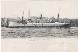 Postdampfer Woerman 1904. Stempel Hamburg