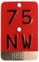 Velonummer 75, Nidwalden NW 1975