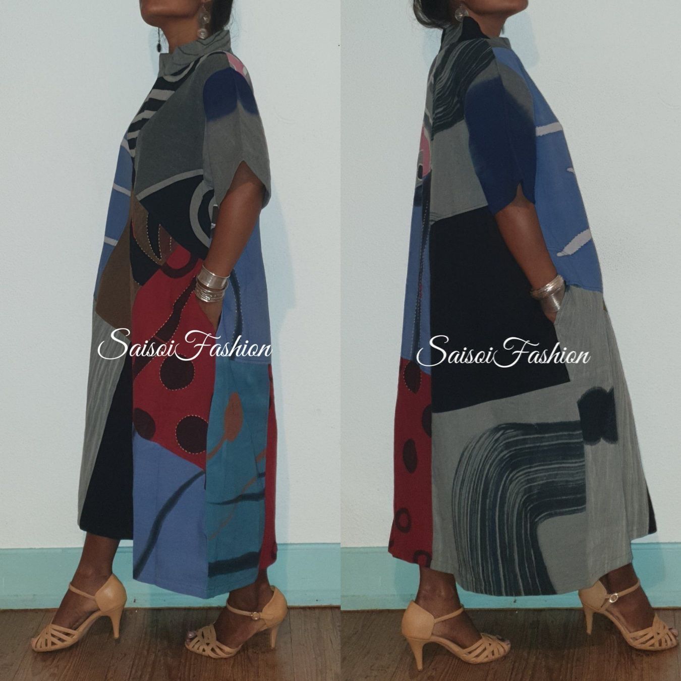 Vestiti: Sommer Batik 100%Baumwolle patchwork Handbemaltes Kleid XS-L – Nuovo e nell'imballaggio originale da Ebmatingen venduto da SaisoiFashion 5