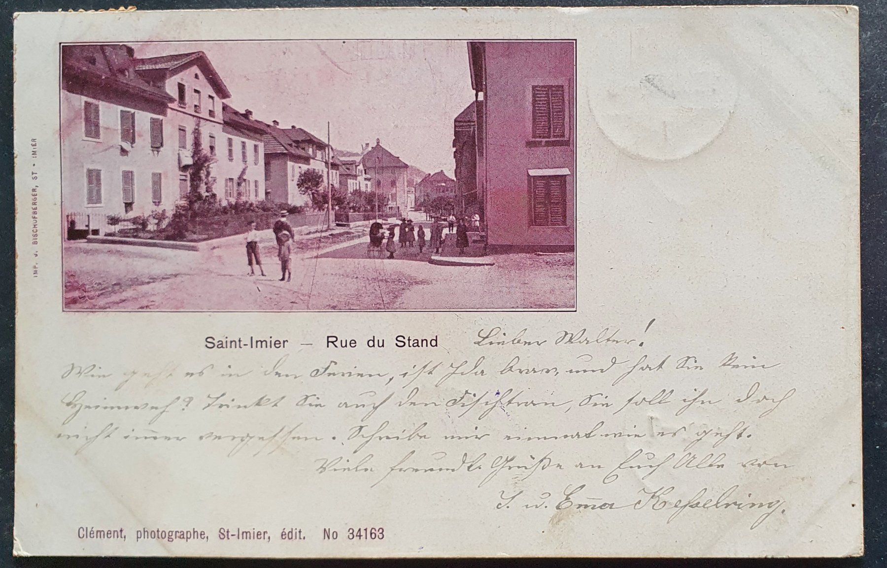 Ansichtskarten: Saint-Imier 1899 - Rue du Stand – Gebraucht aus Kreuzlingen von Rschweiz1
