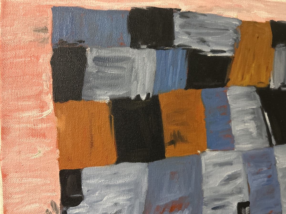 Gemälde: Abstraktes Gemälde, im Stil von Paul Klee – Gebraucht aus Glarus von KunstWerkEr-LS87 2