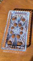 Rechteckige Glasschale – Kristalloptik – geometrisches Dekor
