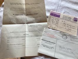 Nationalspende 3 document même origine 1940-42 en lot .