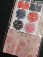 3 Geschenktüten mit Aufkleber Sticker NEU + OVP Blumen
