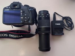 Canon EOS Digital Kamera mit zusätz. Tele Objektiv 75-300mm