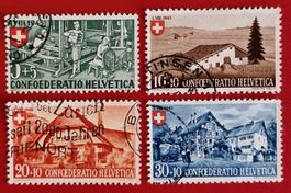 PRO PATRIA SATZ 26 - 29 1945 GESTEMPELT