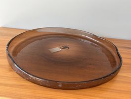 Glasplatte, NEU, Handmade, Durchmesser 38 cm