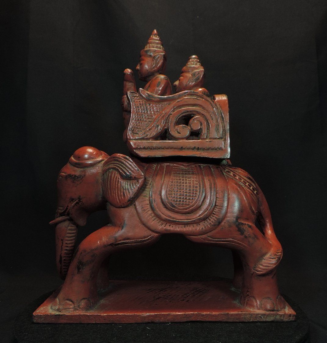 Figuren: alte Elefantenfigur mit Reitern aus Myanmar – Gebraucht aus Duggingen von roterbambus 2